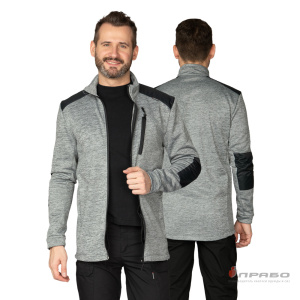 Куртка «Валма» трикотажная серый меланж/чёрный. Артикул: 10683. Цена от 2 930 р.