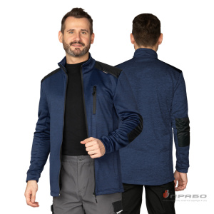 Куртка «Валма» трикотажная синий меланж/чёрный. Артикул: 10683. Цена от 2 930 р.