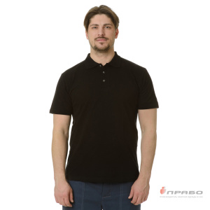 Рубашка «Поло» с коротким рукавом чёрная. Артикул: Трик1031. Цена от 891 р.