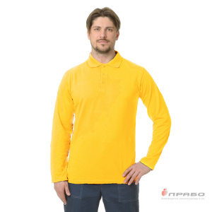 Рубашка «Поло» с длинным рукавом жёлтая. Артикул: Трик104. Цена от 1 040 р.