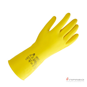 Перчатки химстойкие латексные JL711 жёлтые. Артикул: 10056. Цена от 136 р.