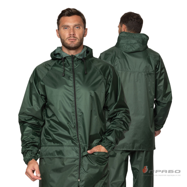Костюм влагозащитный «Тайфун» зелёный с ПВХ-покрытием (куртка и брюки). Артикул: Вл312. #REGION_MIN_PRICE# в г. Уфа