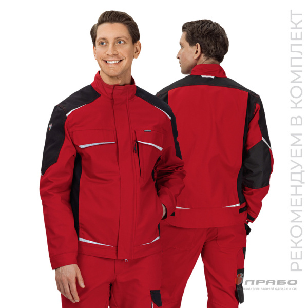 Куртка мужская «Сюрвейер» красный/чёрный. Артикул: 10651. #REGION_MIN_PRICE# в г. Уфа