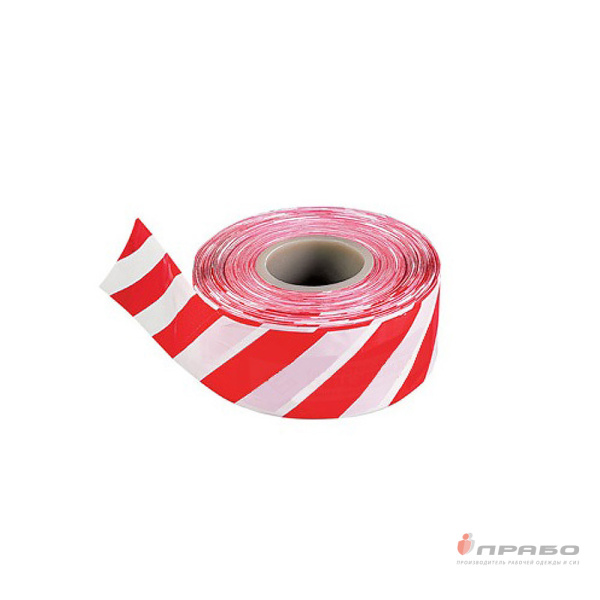 Лента оградительная «Эконом» красно-белая 50 мм 35 мкм, 200 п.м.. Артикул: Огр105. #REGION_MIN_PRICE#