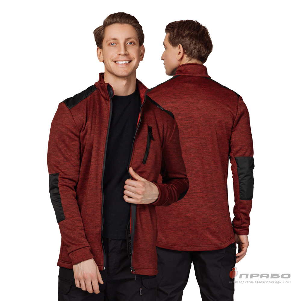 Куртка «Валма» трикотажная красный меланж/чёрный. Артикул: 10683. Цена от 2 930,00 р.