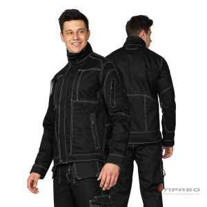 Костюм мужской «Викинг 2020» чёрный (куртка и брюки). Артикул: Кос10120ч. Цена от 8 590 р. в г. Уфа