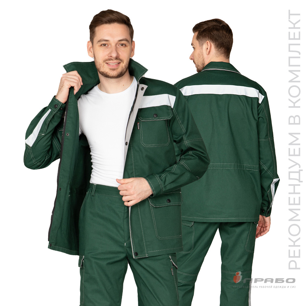Куртка мужская летняя «Эко-Труд» тёмно-зелёная. Артикул: 10587. #REGION_MIN_PRICE# в г. Уфа