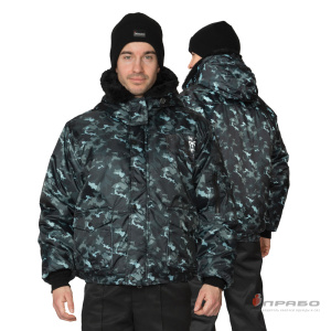 Куртка мужская утеплённая с капюшоном «Альфа» КМФ город серый. Артикул: 9935. Цена от 3 910 р. в г. Уфа