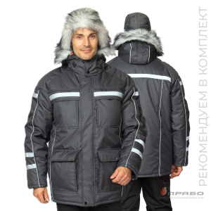 Куртка мужская утеплённая «Аляска Ультра» тёмно-серая. Артикул: 9602. Цена от 8 860 р. в г. Уфа