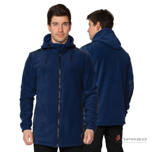 Куртка «Кеми» флисовая с капюшоном тёмно-синяя. Артикул: 10021. Цена от 3 160 р.