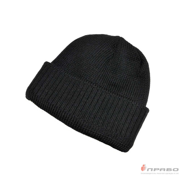 Шапка зимняя трикотажная чёрная. Артикул: Гол202. #REGION_MIN_PRICE# в г. Уфа