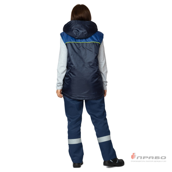 Жилет утеплённый «Сура» тёмно-синий/василёк. Артикул: 9553. #REGION_MIN_PRICE# в г. Уфа