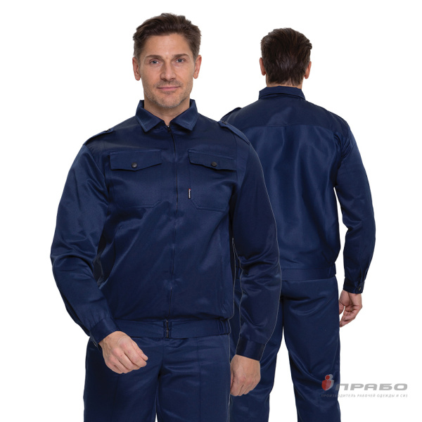 Костюм мужской «Альфа» синий (куртка и брюки) для охранников. Артикул: Охр102. #REGION_MIN_PRICE# в г. Уфа