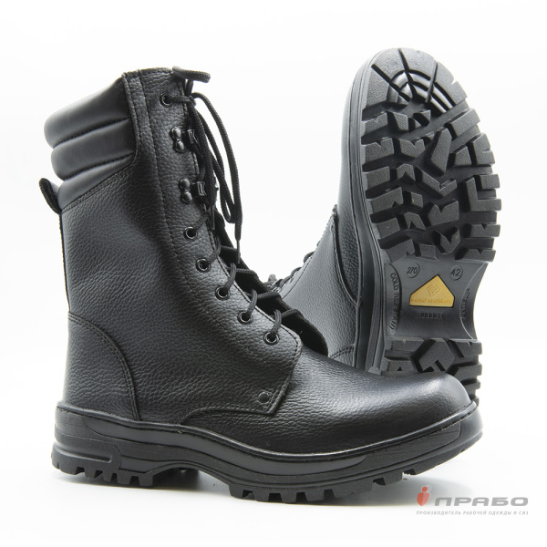 Ботинки кожаные с высоким берцем летние «ЭлитСпецОбувь А65» чёрные. Артикул: Бот021. #REGION_MIN_PRICE# в г. Уфа