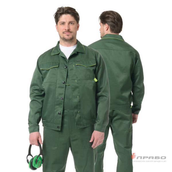Костюм мужской «Докер» зелёный (куртка и полукомбинезон). Артикул: Кос116. #REGION_MIN_PRICE# в г. Уфа