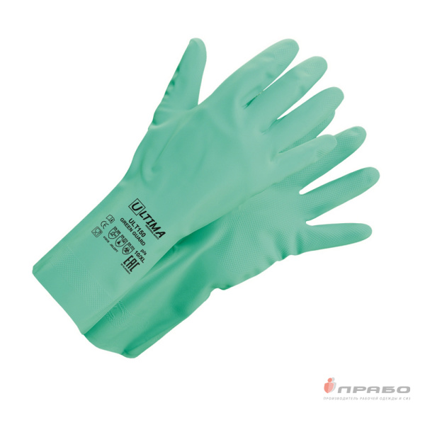 Перчатки химстойкие нитриловые Ultima Green Guard ULT150. Артикул: 11292. #REGION_MIN_PRICE# в г. Уфа
