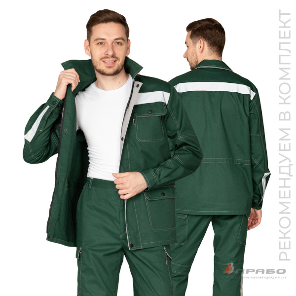 Куртка мужская летняя «Эко-Труд» тёмно-зелёная. Артикул: 10587. #REGION_MIN_PRICE# в г. Уфа
