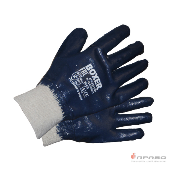 Перчатки с полным нитриловым обливом и манжетой резинка Boxer BXR1420