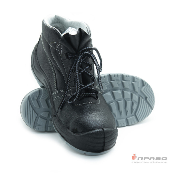 Ботинки кожаные с подошвой ПУ/ТПУ с металлическим подноском чёрные. Артикул: Бот90. #REGION_MIN_PRICE# в г. Уфа